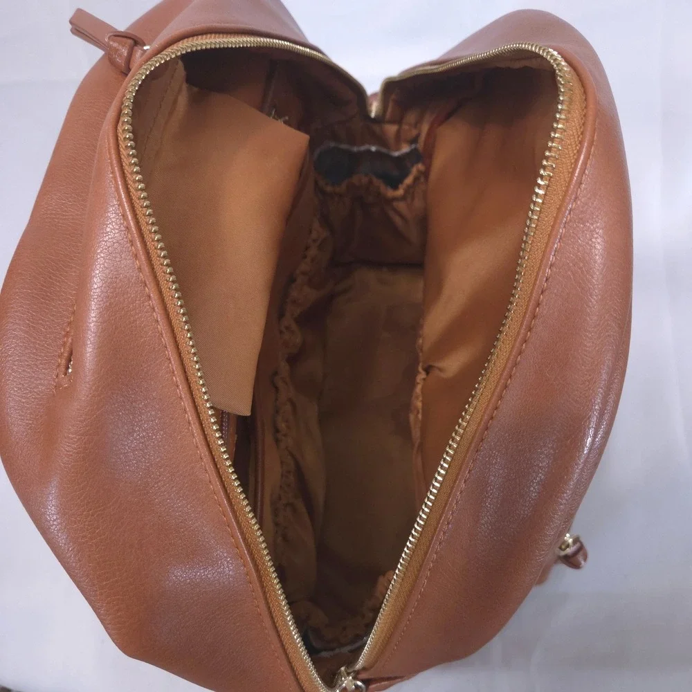 MAEDN All Day Backpack Medium Vegan Leather Saddle Diaper Bag Travel Cottagecore
